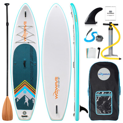 Lagoas Rios Ocasião Woowave Paddle inflável SUP Board com Sup Leash Acessórios