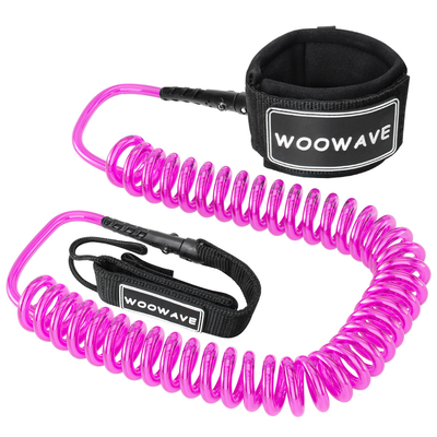 Polyurethane Coil surfboard Leash para 6'7'8'9'10'11' Longo Surfing e pulso aconchegante
