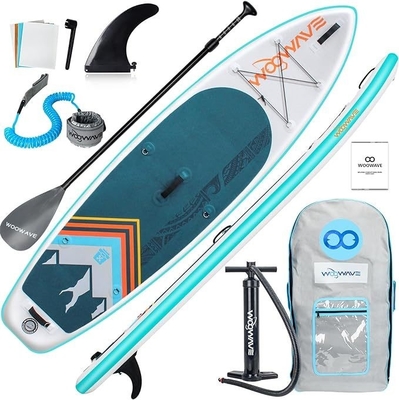 10'2' ISUP Paddleboard inflável para lagos Rios Unisexo Pessoas de ocasião