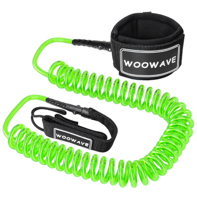 10' Coiled Leash Woowave's Key Pocket Design para segurança de embarque de surf adulto