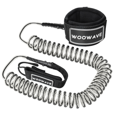 10FT Woowave Customize SUP Ankle Leash Board Surf Leg Rope Verde Cordão Direito Amarelo