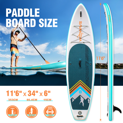 Stand Up Surf Race Board 11'6' Inflatable Paddle Board com bomba e 10kg de peso