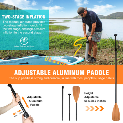Stand Up Surf Race Board 11'6' Inflatable Paddle Board com bomba e 10kg de peso