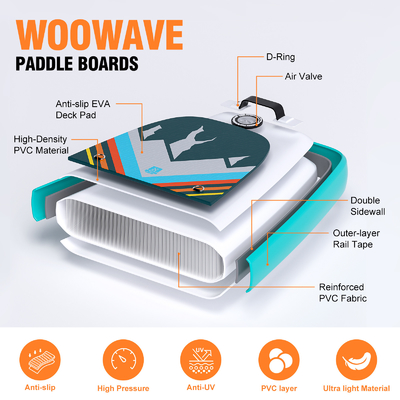 Stand Up Surf Race Board 11'6' Inflatable Paddle Board com bomba e 10kg de peso