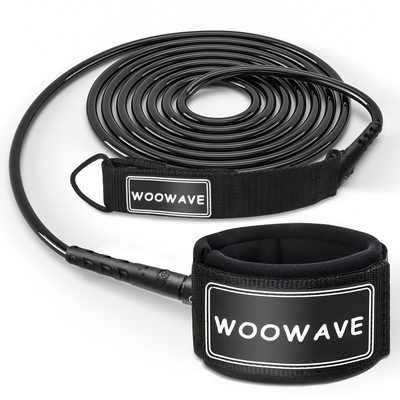 Aço inoxidável com duas rodas giratórias 6'7'8'9'10'11' corda de perna personalizada TPU surfboard surf leash