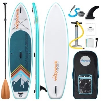 10'2' Woowave End Body Board for Lakes Rivers Leash de surf e acessórios de bomba incluídos