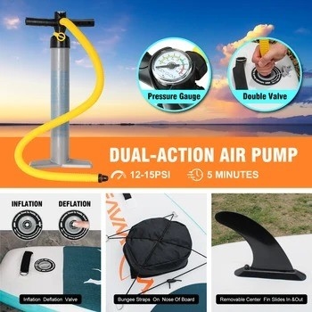 10'2' Woowave End Body Board for Lakes Rivers Leash de surf e acessórios de bomba incluídos