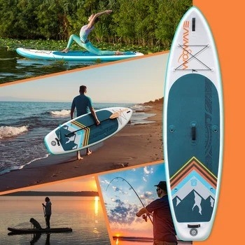 10'2' Woowave End Body Board for Lakes Rivers Leash de surf e acessórios de bomba incluídos