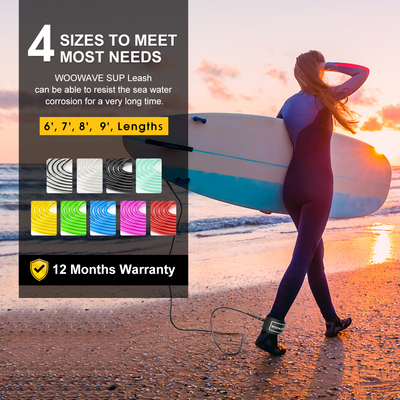Atualize sua coleira de surf para Woowave OEM Leash Directo para Sup e Stand Up Paddle