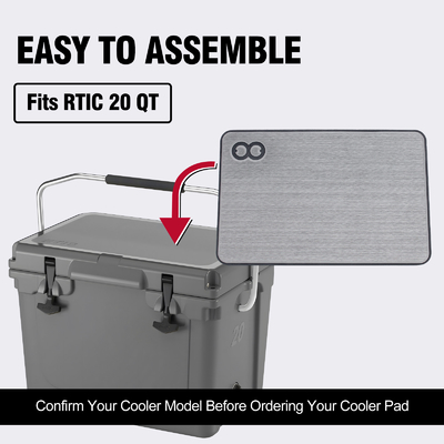 RTIC 20 Cooler Box Pad 16.73*10.83inch Tamanho com Adesivo e Anti-Slip Foam Mat