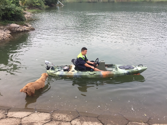 395*92*35cm Caiaque de pesca único Woowave Design com pedal drive e motor elétrico