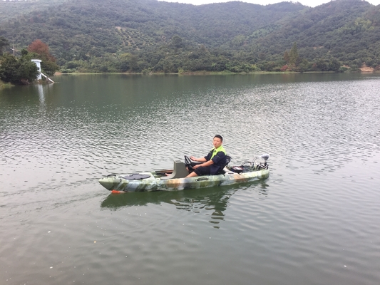 395*92*35cm Caiaque de pesca único Woowave Design com pedal drive e motor elétrico
