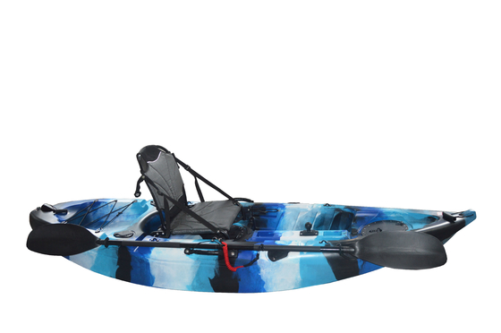 Descubra a beleza dos lagos e rios com o nosso camuflagem azul, um caiaque de 2,7 metros para uma pessoa.