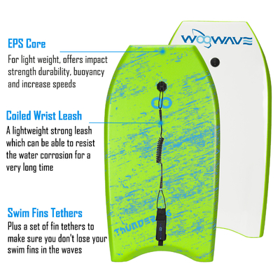 Moderno 36''Body Board para Adultos Bodyboard com EPS Core Woowave Moda Esportes Aquáticos