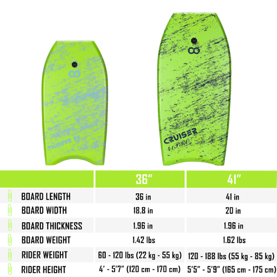 Moderno 36''Body Board para Adultos Bodyboard com EPS Core Woowave Moda Esportes Aquáticos