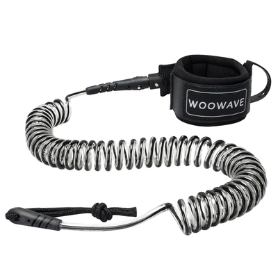 Logotipo de borracha corda de perna de surf para lagos rios WOOWAVE Sup Paddle Board Leash de surf