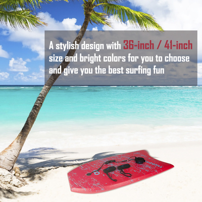 36 polegadas XPE Bodyboard Board para adultos Surfboard de espuma com EPS Core RED e acessível