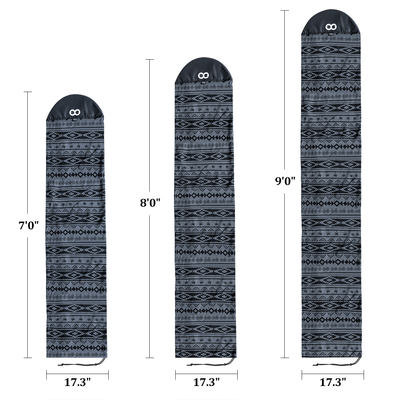 7' 8' 9' Wakesurf Ocasião Woowave Surfboard Sock Cover Design personalizado Boardsock