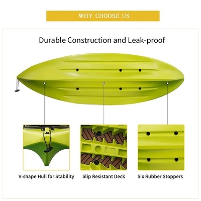 NO Inflatable Drop Stitch Core River Pedal Kayak para 2 adultos Sente-se e pesque com conforto
