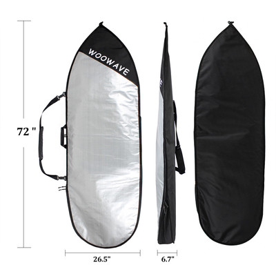O Ocean Waters Surfboard Bag Cover encaixa as pranchas de seis pés com barbatanas e as mantém seguras