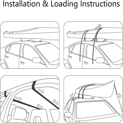 WOOWAVE Deluxe Soft Foam Block Canoe Carrier Kit para Lagos Rios Fácil de instalar
