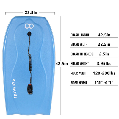 Crianças e Adultos PE Core Bodyboard com Alta Durabilidade peso do piloto 120-200lbs