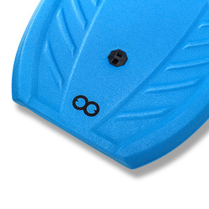 Tabuleiro de natação com trela de mão de 2,3 polegadas azul Woowave EPS Core Bodyboard para diversão para adultos