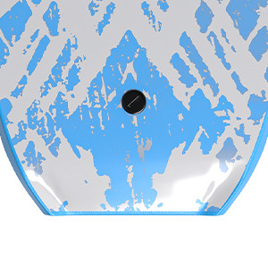 Tabuleiro de natação com trela de mão de 2,3 polegadas azul Woowave EPS Core Bodyboard para diversão para adultos