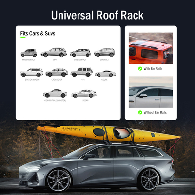 Saco portátil com logotipo de etiqueta tecida rack de telhado de caiaque para todos os carros