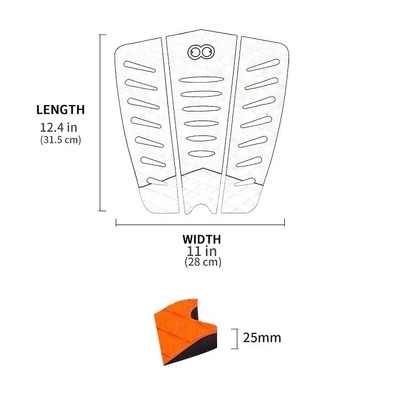 WOOWAVE Knee Board Decking Surfboard Tail Pad com Adesivo Doméstico e espuma EVA