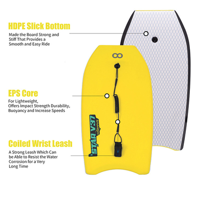 WOOWAVE 33&quot; 37&quot; 42&quot; Bodyboard PROFESSIONAL Nível de Prática EPS Design Leash Incluído