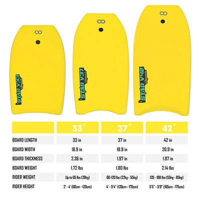 WOOWAVE 33&quot; 37&quot; 42&quot; Bodyboard PROFESSIONAL Nível de Prática EPS Design Leash Incluído