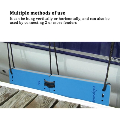 20' Custom EVA Flat Port Fender de borracha marinha para lagos Rios Acessórios de corda de nylon