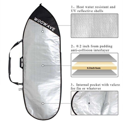 Durável Woowave Customizado Longboard SUP Saco Cover Carry Bag com 1,51kgs Leve