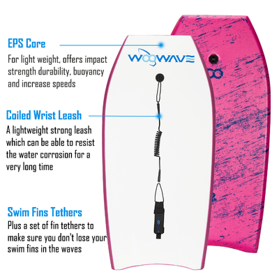 41 Inch Kids Swim Surfboard Corpo Corpo Corpo Rosa Corpo Corpo com Leash Material EPS XPE HDPE