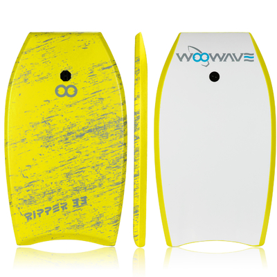 Cor personalizada e design de logotipo Amarelo 33 polegadas bodyboard para surf em lagos rios
