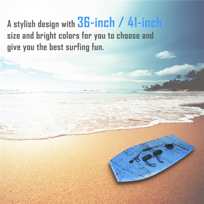 Atualize o seu jogo de surf Woowave EPS XPE HDPE Foam Board Bodyboard com Leash de surf
