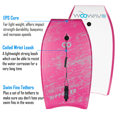 EPS Core XPE Deck e Leash Bodyboard 18,8 polegadas de largura para o melhor desempenho