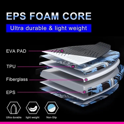 Tabela de surf personalizada de fibra de carbono de 125,5 * 52cm para crianças e adultos Woowave OEM / ODM