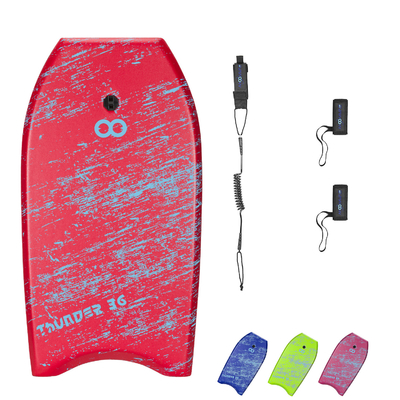 Bodyboard de surf de 36 polegadas com trela e nadadeiras Feito de EPS PP PE espuma HDPE