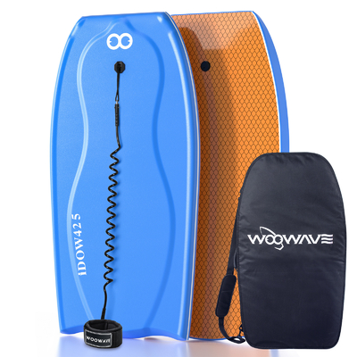 Bodyboard de surf leve com Leash de surf 22,5 polegadas Largura 3,95lbs Peso